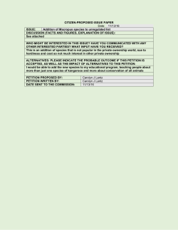 citizen-proposed issue paper - Colorado Parks and Wildlife