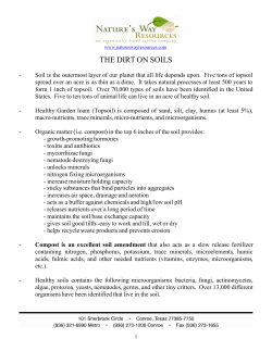 the dirt on soils - Nature`s Way Resources
