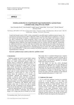 Astatine production in a lead-bismuth target bombarded by a proton