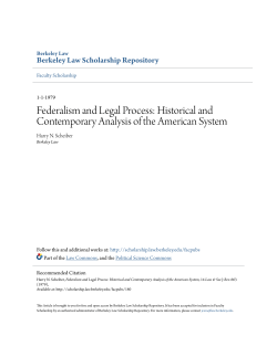 Federalism and Legal Process