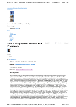 State of Deception:The Power of Nazi Propaganda