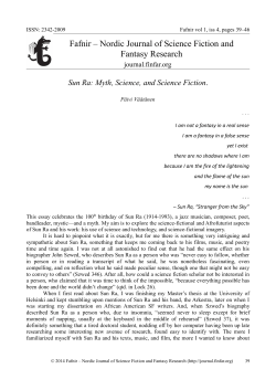 PDF - Fafnir &ndash; Nordic Journal of Science Fiction and Fantasy Research