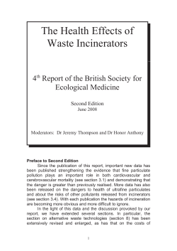 The Health Effects of Waste Incinerators