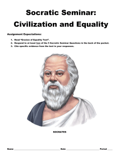 Socratic Seminar: Civilization and Equality