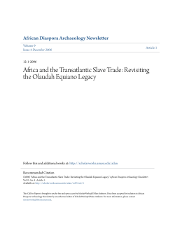 Revisiting the Olaudah Equiano Legacy