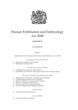 Human Fertilisation and Embryology Act 2008