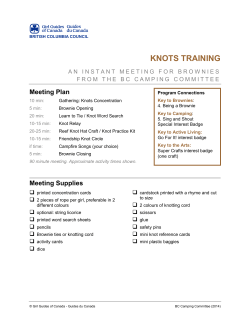 knots training - Girl Guides of Canada.