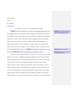 Alice Walker`s Everyday Use: Overcoming Racist Stereotypes.docx