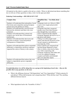 Preview/Guided Study Sheet - Parkway C-2