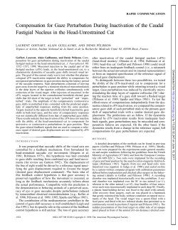 Compensation for Gaze Perturbation During Inactivation of the