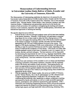 agreement - UNIT NAME - The University of Tennessee, Knoxville