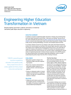Engineering Higher Education Transformation in Vietnam