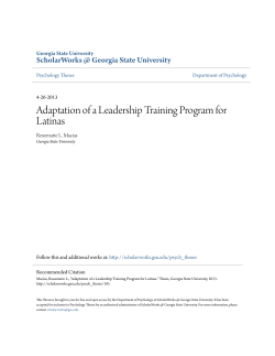 Adaptation of a Leadership Training Program for Latinas