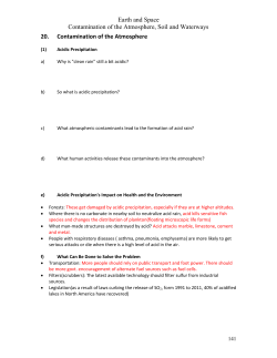 Earth and Space Contamination of the Atmosphere, Soil and