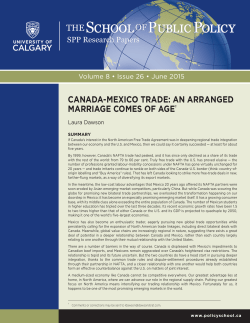 canada-mexico trade: an arranged marriage comes of age
