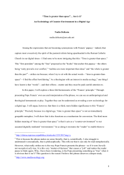 Theocom16-Delicata-Time is greater than space