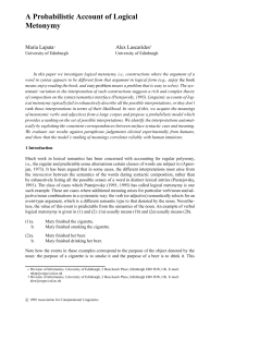 A Probabilistic Account of Logical Metonymy