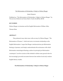 The Reformation of Scholarship: A reply to