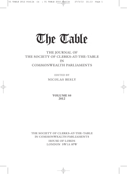 The Table - Society of the Clerks-at-the