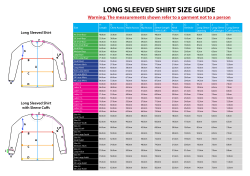 long sleeved shirt size guide