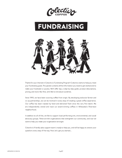 fundraising - Colectivo Coffee