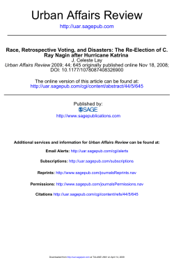 Race, Retrospective Voting, and Disasters: The