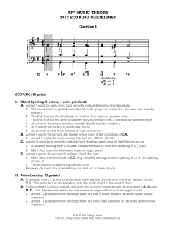 ap&reg; music theory 2013 scoring guidelines