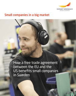 How a free trade agreement between the eU and the Us benefits