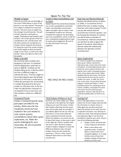 Space Tic-Tac-Toe Weight in Space Create a New Constellation