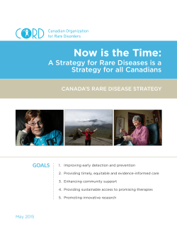 Canada`s Rare Disease Strategy
