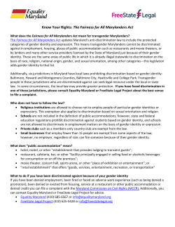 Know Your Rights: The Fairness for All