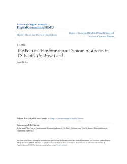 The Poet in Transformation: Dantean Aesthetics in T.S. Eliot`s The