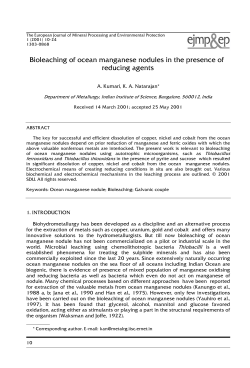Bioleaching of ocean manganese nodules in the presence of