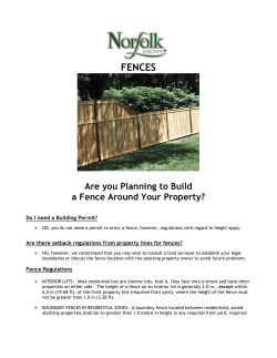 Building Fences Requirements