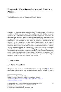 Progress in Warm Dense Matter and Planetary Physics