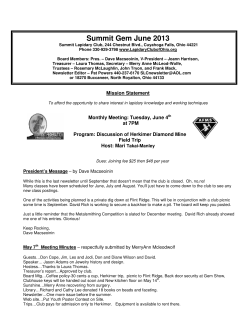 Summit Gem June 2013 - Summit Lapidary Club