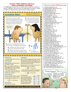 reaction time - Elementary Science Wiki