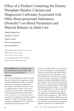 Effect of a Product Containing the Dietary Phosphate Binders