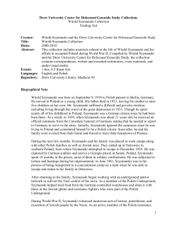 1 Drew University Center for Holocaust/Genocide Study Collections