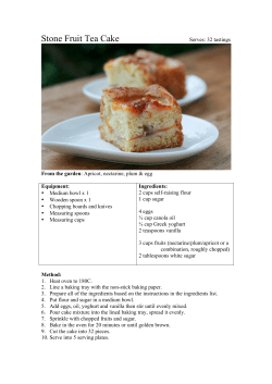 Stone Fruit Tea Cake