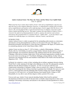 Andrew Jackson Foster - Deaf Studies Digital Journal