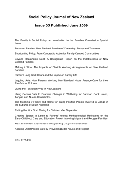 New Zealand Families of Yesterday, Today and