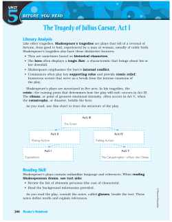 The Tragedy of Julius Caesar, Act I