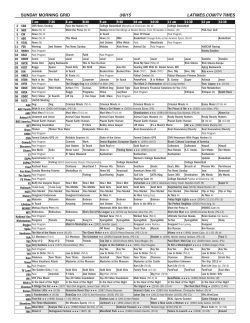 SUNDAY MORNING GRID 3/8/15 LATIMES.COM/TV TIMES