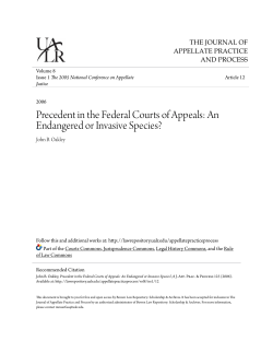 Precedent in the Federal Courts of Appeals