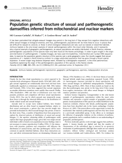 Population genetic structure of sexual and parthenogenetic