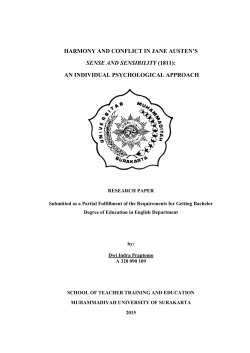 HARMONY AND CONFLICT IN JANE AUSTEN`S SENSE AND