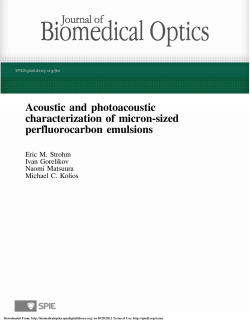 Acoustic and photoacoustic characterization of