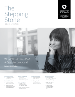 August 2015 - Society of Actuaries