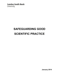 Safeguarding Good Scientific Practice